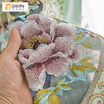 DIHIN HOME Luxury Roral Green Color Embroidered Curtains,Blackout Grommet Window Curtain for Living Room ,52x84-inch,1 Panel Roman Shades Curtains Window Blinds custom curtains blackout curtains curtains for living room sheer curtains curtain fabric linen curtains kitchen curtains velvet curtains pinch pleat curtains bay window curtains outdoor curtains pleated curtains floral curtains dining room curtains kitchen valances drapes for bedroom patio curtains nursery curtains grommet curtains