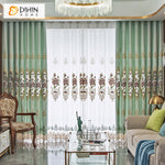 DIHIN HOME Luxury Roral Green Color Embroidered Curtains,Blackout Grommet Window Curtain for Living Room ,52x84-inch,1 Panel Roman Shades Curtains Window Blinds custom curtains blackout curtains curtains for living room sheer curtains curtain fabric linen curtains kitchen curtains velvet curtains pinch pleat curtains bay window curtains outdoor curtains pleated curtains floral curtains dining room curtains kitchen valances drapes for bedroom patio curtains nursery curtains grommet curtains