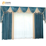 DIHIN HOME Luxury Velvet Fabric Blue and Beige Color Valance,Blackout Curtains Grommet Window Curtain for Living Room ,52x84-inch,1 Panel Roman Shades Curtains Window Blinds custom curtains blackout curtains curtains for living room sheer curtains curtain fabric linen curtains kitchen curtains velvet curtains pinch pleat curtains bay window curtains outdoor curtains pleated curtains floral curtains dining room curtains kitchen valances drapes for bedroom patio curtains nursery curtains grommet curtains
