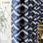 DIHIN HOME Luxury Vintage Blue Abstract Geometric Jacquard Curtain ,Blackout Curtains Grommet Window Curtain for Living Room ,52x63-inch,1 Panel Roman Shades Curtains Window Blinds custom curtains blackout curtains curtains for living room sheer curtains curtain fabric linen curtains kitchen curtains velvet curtains pinch pleat curtains bay window curtains outdoor curtains pleated curtains floral curtains dining room curtains kitchen valances drapes for bedroom patio curtains nursery curtains grommet curtai