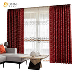 DIHIN HOME Luxury Vintage Red Abstract Geometric Jacquard Curtain ,Blackout Curtains Grommet Window Curtain for Living Room ,52x63-inch,1 Panel Roman Shades Curtains Window Blinds custom curtains blackout curtains curtains for living room sheer curtains curtain fabric linen curtains kitchen curtains velvet curtains pinch pleat curtains bay window curtains outdoor curtains pleated curtains floral curtains dining room curtains kitchen valances drapes for bedroom patio curtains nursery curtains grommet curtain