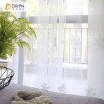 DIHIN HOME Maple Leaves Embroidered Sheer Curtain,Blackout Grommet Window Curtain for Living Room ,52x63-inch,1 Panel Roman Shades Curtains Window Blinds custom curtains blackout curtains curtains for living room sheer curtains curtain fabric linen curtains kitchen curtains velvet curtains pinch pleat curtains bay window curtains outdoor curtains pleated curtains floral curtains dining room curtains kitchen valances drapes for bedroom patio curtains nursery curtains grommet curtains