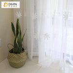 DIHIN HOME Maple Leaves Embroidered Sheer Curtain,Blackout Grommet Window Curtain for Living Room ,52x63-inch,1 Panel Roman Shades Curtains Window Blinds custom curtains blackout curtains curtains for living room sheer curtains curtain fabric linen curtains kitchen curtains velvet curtains pinch pleat curtains bay window curtains outdoor curtains pleated curtains floral curtains dining room curtains kitchen valances drapes for bedroom patio curtains nursery curtains grommet curtains
