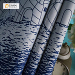 DIHIN HOME Mediterranean Sea Printed，Blackout Grommet Window Curtain for Living Room ,52x63-inch,1 Panel Roman Shades Curtains Window Blinds custom curtains blackout curtains curtains for living room sheer curtains curtain fabric linen curtains kitchen curtains velvet curtains pinch pleat curtains bay window curtains outdoor curtains pleated curtains floral curtains dining room curtains kitchen valances drapes for bedroom patio curtains nursery curtains grommet curtains