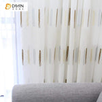 DIHIN HOME Messy Lines Embroidered Sheer Curtain,Blackout Grommet Window Curtain for Living Room ,52x63-inch,1 Panel Roman Shades Curtains Window Blinds custom curtains blackout curtains curtains for living room sheer curtains curtain fabric linen curtains kitchen curtains velvet curtains pinch pleat curtains bay window curtains outdoor curtains pleated curtains floral curtains dining room curtains kitchen valances drapes for bedroom patio curtains nursery curtains grommet curtains