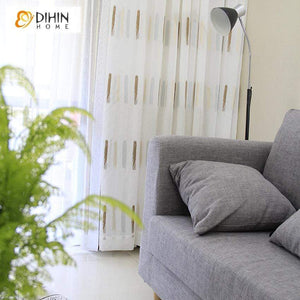 DIHIN HOME Messy Lines Embroidered Sheer Curtain,Blackout Grommet Window Curtain for Living Room ,52x63-inch,1 Panel Roman Shades Curtains Window Blinds custom curtains blackout curtains curtains for living room sheer curtains curtain fabric linen curtains kitchen curtains velvet curtains pinch pleat curtains bay window curtains outdoor curtains pleated curtains floral curtains dining room curtains kitchen valances drapes for bedroom patio curtains nursery curtains grommet curtains