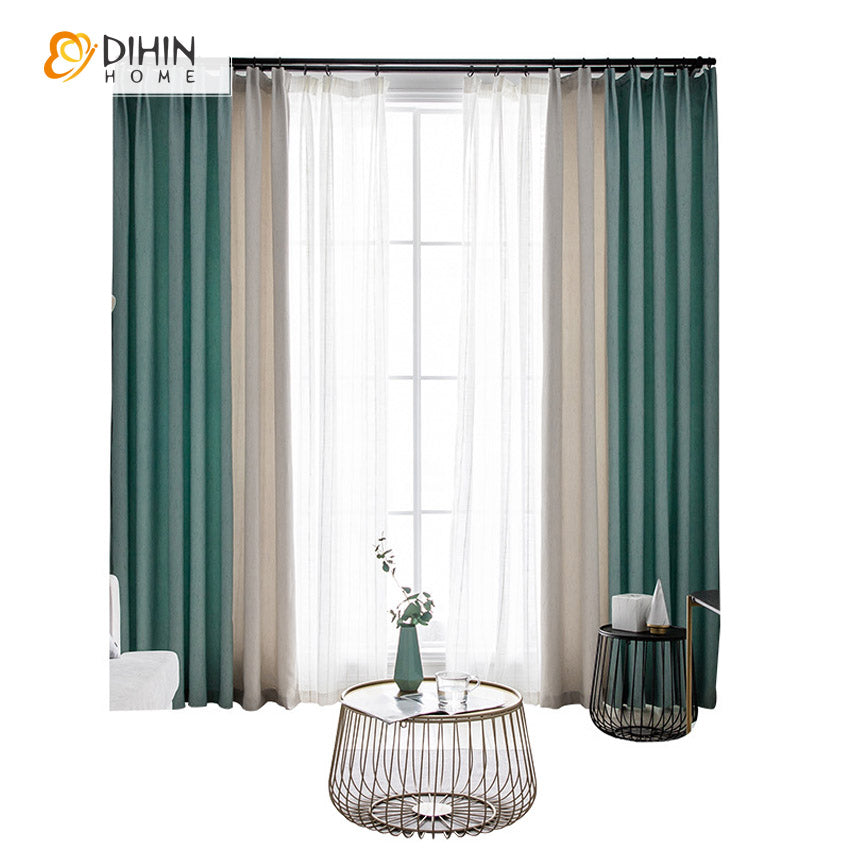 DIHIN HOME Modern 2 Colors Fabric Cotton Linen,Blackout Grommet Window Curtain for Living Room ,52x63-inch,1 Panel Roman Shades Curtains Window Blinds custom curtains blackout curtains curtains for living room sheer curtains curtain fabric linen curtains kitchen curtains velvet curtains pinch pleat curtains bay window curtains outdoor curtains pleated curtains floral curtains dining room curtains kitchen valances drapes for bedroom patio curtains nursery curtains grommet curtains