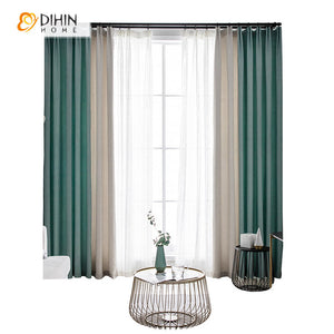 DIHIN HOME Modern 2 Colors Fabric Cotton Linen,Blackout Grommet Window Curtain for Living Room ,52x63-inch,1 Panel Roman Shades Curtains Window Blinds custom curtains blackout curtains curtains for living room sheer curtains curtain fabric linen curtains kitchen curtains velvet curtains pinch pleat curtains bay window curtains outdoor curtains pleated curtains floral curtains dining room curtains kitchen valances drapes for bedroom patio curtains nursery curtains grommet curtains