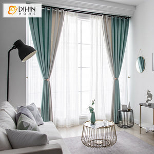 DIHIN HOME Modern 2 Colors Fabric Cotton Linen,Blackout Grommet Window Curtain for Living Room ,52x63-inch,1 Panel Roman Shades Curtains Window Blinds custom curtains blackout curtains curtains for living room sheer curtains curtain fabric linen curtains kitchen curtains velvet curtains pinch pleat curtains bay window curtains outdoor curtains pleated curtains floral curtains dining room curtains kitchen valances drapes for bedroom patio curtains nursery curtains grommet curtains
