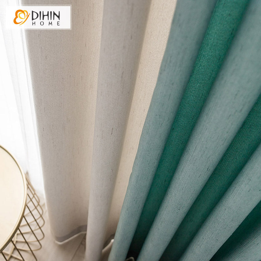 DIHIN HOME Modern 2 Colors Fabric Cotton Linen,Blackout Grommet Window Curtain for Living Room ,52x63-inch,1 Panel Roman Shades Curtains Window Blinds custom curtains blackout curtains curtains for living room sheer curtains curtain fabric linen curtains kitchen curtains velvet curtains pinch pleat curtains bay window curtains outdoor curtains pleated curtains floral curtains dining room curtains kitchen valances drapes for bedroom patio curtains nursery curtains grommet curtains