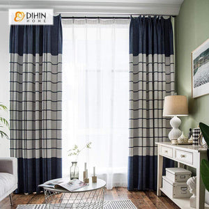DIHIN HOME Modern 2 Colors Spliced Curtains，Blackout Grommet Window Curtain for Living Room ,52x95-inch,1 Panel Roman Shades Curtains Window Blinds custom curtains blackout curtains curtains for living room sheer curtains curtain fabric linen curtains kitchen curtains velvet curtains pinch pleat curtains bay window curtains outdoor curtains pleated curtains floral curtains dining room curtains kitchen valances drapes for bedroom patio curtains nursery curtains grommet curtains