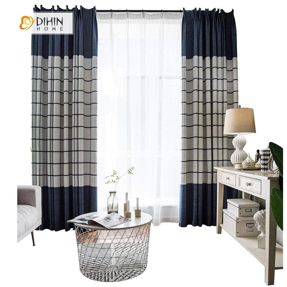 DIHIN HOME Modern 2 Colors Spliced Curtains，Blackout Grommet Window Curtain for Living Room ,52x95-inch,1 Panel Roman Shades Curtains Window Blinds custom curtains blackout curtains curtains for living room sheer curtains curtain fabric linen curtains kitchen curtains velvet curtains pinch pleat curtains bay window curtains outdoor curtains pleated curtains floral curtains dining room curtains kitchen valances drapes for bedroom patio curtains nursery curtains grommet curtains