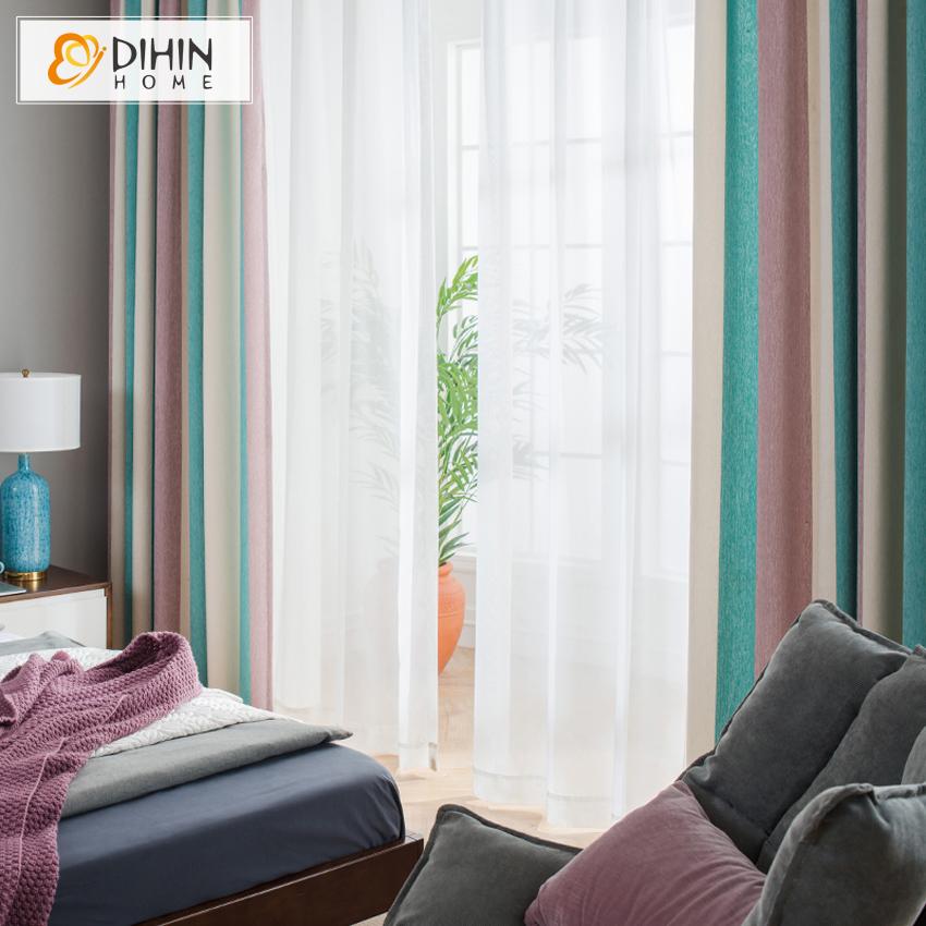 DIHIN HOME Modern 3 Colors Fashion Striped Curtain,Blackout Curtains Grommet Window Curtain for Living Room ,52x63-inch,1 Panel Roman Shades Curtains Window Blinds custom curtains blackout curtains curtains for living room sheer curtains curtain fabric linen curtains kitchen curtains velvet curtains pinch pleat curtains bay window curtains outdoor curtains pleated curtains floral curtains dining room curtains kitchen valances drapes for bedroom patio curtains nursery curtains grommet curtains