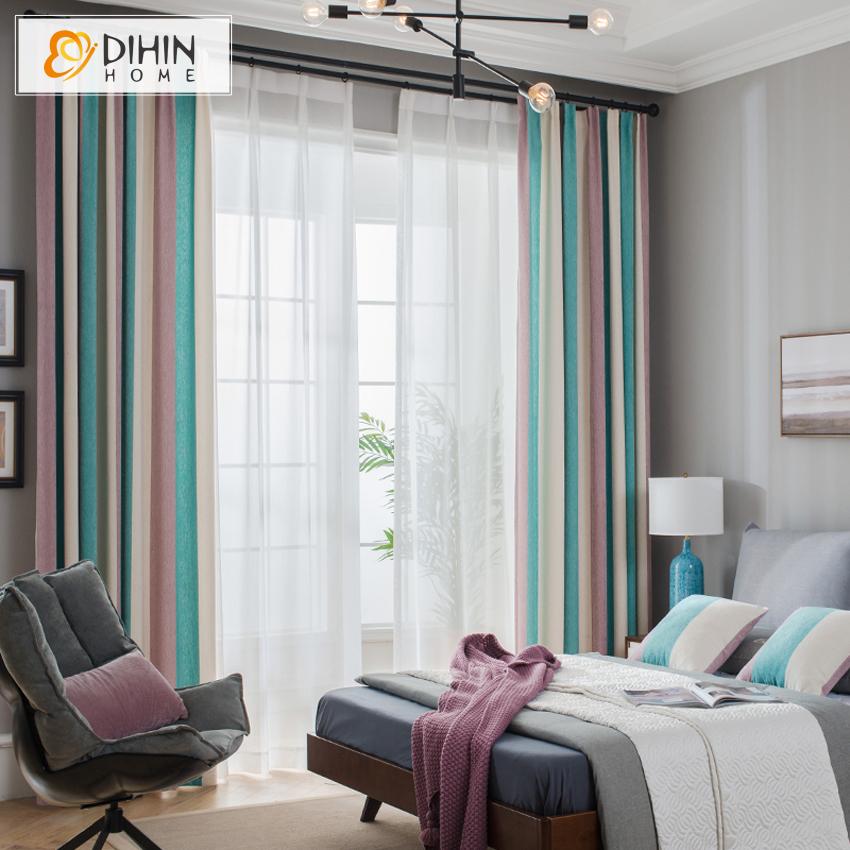 DIHIN HOME Modern 3 Colors Fashion Striped Curtain,Blackout Curtains Grommet Window Curtain for Living Room ,52x63-inch,1 Panel Roman Shades Curtains Window Blinds custom curtains blackout curtains curtains for living room sheer curtains curtain fabric linen curtains kitchen curtains velvet curtains pinch pleat curtains bay window curtains outdoor curtains pleated curtains floral curtains dining room curtains kitchen valances drapes for bedroom patio curtains nursery curtains grommet curtains