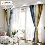 DIHIN HOME Modern 3 Colors Spliced Curtains，Blackout Grommet Window Curtain for Living Room ,52x63-inch,1 Panel Roman Shades Curtains Window Blinds custom curtains blackout curtains curtains for living room sheer curtains curtain fabric linen curtains kitchen curtains velvet curtains pinch pleat curtains bay window curtains outdoor curtains pleated curtains floral curtains dining room curtains kitchen valances drapes for bedroom patio curtains nursery curtains grommet curtains