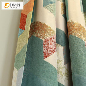 DIHIN HOME Modern Abstract Colorful Geometry Printed,Blackout Curtains Grommet Window Curtain for Living Room ,52x63-inch,1 Panel Roman Shades Curtains Window Blinds custom curtains blackout curtains curtains for living room sheer curtains curtain fabric linen curtains kitchen curtains velvet curtains pinch pleat curtains bay window curtains outdoor curtains pleated curtains floral curtains dining room curtains kitchen valances drapes for bedroom patio curtains nursery curtains grommet curtains