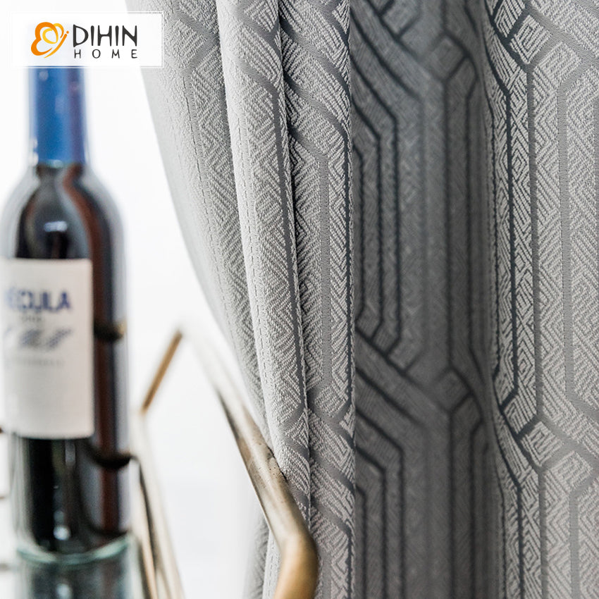DIHIN HOME Modern Abstract Geometric,Blackout Grommet Window Curtain for Living Room ,52x63-inch,1 Panel Roman Shades Curtains Window Blinds custom curtains blackout curtains curtains for living room sheer curtains curtain fabric linen curtains kitchen curtains velvet curtains pinch pleat curtains bay window curtains outdoor curtains pleated curtains floral curtains dining room curtains kitchen valances drapes for bedroom patio curtains nursery curtains grommet curtains