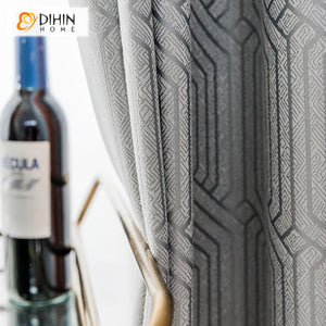 DIHIN HOME Modern Abstract Geometric,Blackout Grommet Window Curtain for Living Room ,52x63-inch,1 Panel Roman Shades Curtains Window Blinds custom curtains blackout curtains curtains for living room sheer curtains curtain fabric linen curtains kitchen curtains velvet curtains pinch pleat curtains bay window curtains outdoor curtains pleated curtains floral curtains dining room curtains kitchen valances drapes for bedroom patio curtains nursery curtains grommet curtains