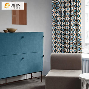 DIHIN HOME Modern Abstract Geometric High Quality Printed Curtains,Blackout Grommet Window Curtain for Living Room ,52x63-inch,1 Panel Roman Shades Curtains Window Blinds custom curtains blackout curtains curtains for living room sheer curtains curtain fabric linen curtains kitchen curtains velvet curtains pinch pleat curtains bay window curtains outdoor curtains pleated curtains floral curtains dining room curtains kitchen valances drapes for bedroom patio curtains nursery curtains grommet curtains
