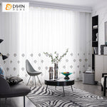 DIHIN HOME Modern Abstract Geometric Sheer Curtain, Grommet Window Curtain for Living Room ,52x63-inch,1 Panel Roman Shades Curtains Window Blinds custom curtains blackout curtains curtains for living room sheer curtains curtain fabric linen curtains kitchen curtains velvet curtains pinch pleat curtains bay window curtains outdoor curtains pleated curtains floral curtains dining room curtains kitchen valances drapes for bedroom patio curtains nursery curtains grommet curtains