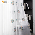 DIHIN HOME Modern Abstract Geometric Sheer Curtain, Grommet Window Curtain for Living Room ,52x63-inch,1 Panel Roman Shades Curtains Window Blinds custom curtains blackout curtains curtains for living room sheer curtains curtain fabric linen curtains kitchen curtains velvet curtains pinch pleat curtains bay window curtains outdoor curtains pleated curtains floral curtains dining room curtains kitchen valances drapes for bedroom patio curtains nursery curtains grommet curtains