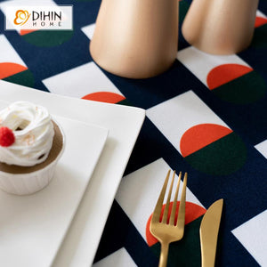 DIHIN HOME Modern Abstract Geometry Printed Tablecloth For Rectangle Tables,Custom Washed Linen Tablecloth,Handmade Rectangle Table Cover Roman Shades Curtains Window Blinds custom curtains blackout curtains curtains for living room sheer curtains curtain fabric linen curtains kitchen curtains velvet curtains pinch pleat curtains bay window curtains outdoor curtains pleated curtains floral curtains dining room curtains kitchen valances drapes for bedroom patio curtains nursery curtains grommet curtains
