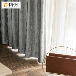 DIHIN HOME Modern Abstract High Precision Striped Jacquard,Blackout Grommet Window Curtain for Living Room ,52x63-inch,1 Panel Roman Shades Curtains Window Blinds custom curtains blackout curtains curtains for living room sheer curtains curtain fabric linen curtains kitchen curtains velvet curtains pinch pleat curtains bay window curtains outdoor curtains pleated curtains floral curtains dining room curtains kitchen valances drapes for bedroom patio curtains nursery curtains grommet curtains