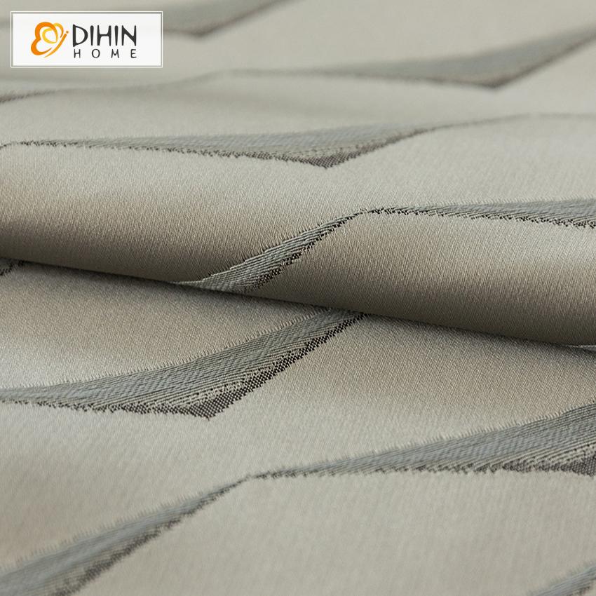 DIHIN HOME Modern Abstract High Precision Striped Jacquard,Blackout Grommet Window Curtain for Living Room ,52x63-inch,1 Panel Roman Shades Curtains Window Blinds custom curtains blackout curtains curtains for living room sheer curtains curtain fabric linen curtains kitchen curtains velvet curtains pinch pleat curtains bay window curtains outdoor curtains pleated curtains floral curtains dining room curtains kitchen valances drapes for bedroom patio curtains nursery curtains grommet curtains