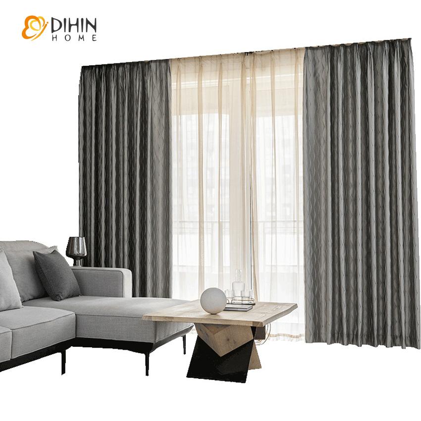DIHIN HOME Modern Abstract High Precision Striped Jacquard,Blackout Grommet Window Curtain for Living Room ,52x63-inch,1 Panel Roman Shades Curtains Window Blinds custom curtains blackout curtains curtains for living room sheer curtains curtain fabric linen curtains kitchen curtains velvet curtains pinch pleat curtains bay window curtains outdoor curtains pleated curtains floral curtains dining room curtains kitchen valances drapes for bedroom patio curtains nursery curtains grommet curtains