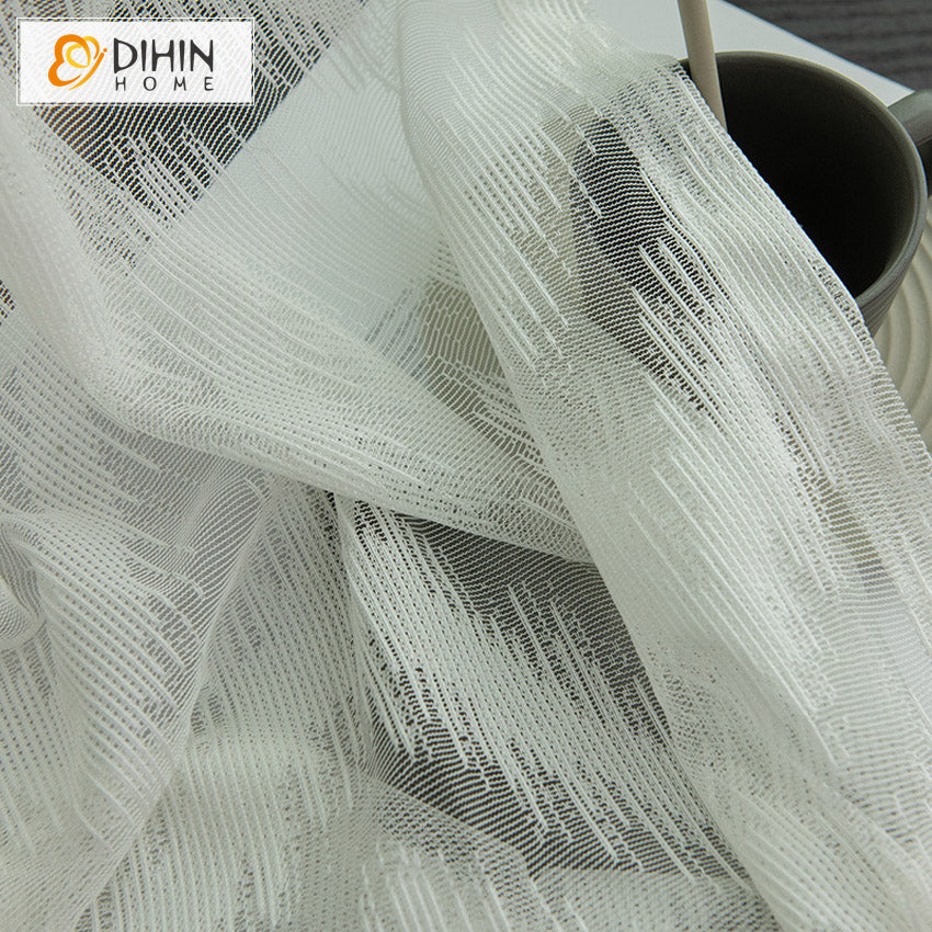 DIHIN HOME Modern Abstract Lines Striped Sheer Curtains,Grommet Window Curtain for Living Room ,52x63-inch,1 Panel Roman Shades Curtains Window Blinds custom curtains blackout curtains curtains for living room sheer curtains curtain fabric linen curtains kitchen curtains velvet curtains pinch pleat curtains bay window curtains outdoor curtains pleated curtains floral curtains dining room curtains kitchen valances drapes for bedroom patio curtains nursery curtains grommet curtains