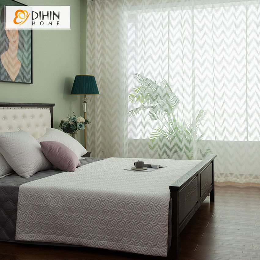 DIHIN HOME Modern Abstract Lines Striped Sheer Curtains,Grommet Window Curtain for Living Room ,52x63-inch,1 Panel Roman Shades Curtains Window Blinds custom curtains blackout curtains curtains for living room sheer curtains curtain fabric linen curtains kitchen curtains velvet curtains pinch pleat curtains bay window curtains outdoor curtains pleated curtains floral curtains dining room curtains kitchen valances drapes for bedroom patio curtains nursery curtains grommet curtains