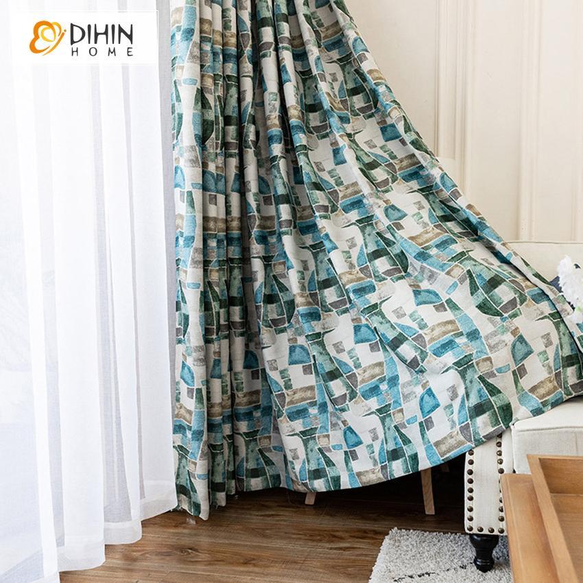 DIHIN HOME Modern Abstract Painting Printed,Blackout Grommet Window Curtain for Living Room ,52x63-inch,1 Panel Roman Shades Curtains Window Blinds custom curtains blackout curtains curtains for living room sheer curtains curtain fabric linen curtains kitchen curtains velvet curtains pinch pleat curtains bay window curtains outdoor curtains pleated curtains floral curtains dining room curtains kitchen valances drapes for bedroom patio curtains nursery curtains grommet curtains
