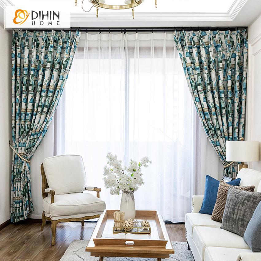 DIHIN HOME Modern Abstract Painting Printed,Blackout Grommet Window Curtain for Living Room ,52x63-inch,1 Panel Roman Shades Curtains Window Blinds custom curtains blackout curtains curtains for living room sheer curtains curtain fabric linen curtains kitchen curtains velvet curtains pinch pleat curtains bay window curtains outdoor curtains pleated curtains floral curtains dining room curtains kitchen valances drapes for bedroom patio curtains nursery curtains grommet curtains