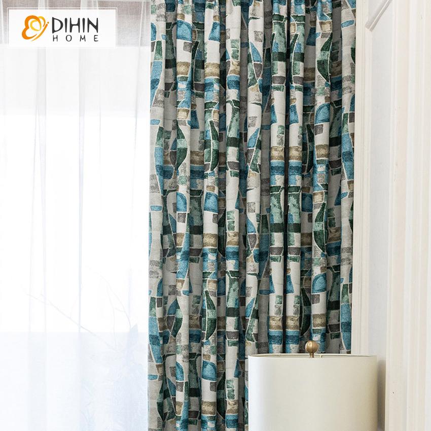 DIHIN HOME Modern Abstract Painting Printed,Blackout Grommet Window Curtain for Living Room ,52x63-inch,1 Panel Roman Shades Curtains Window Blinds custom curtains blackout curtains curtains for living room sheer curtains curtain fabric linen curtains kitchen curtains velvet curtains pinch pleat curtains bay window curtains outdoor curtains pleated curtains floral curtains dining room curtains kitchen valances drapes for bedroom patio curtains nursery curtains grommet curtains
