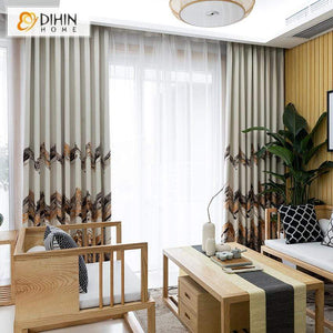 DIHIN HOME Modern Abstract Painting Printed Curtain ,Cotton Linen ,Blackout Grommet Window Curtain for Living Room ,52x63-inch,1 Panel Roman Shades Curtains Window Blinds custom curtains blackout curtains curtains for living room sheer curtains curtain fabric linen curtains kitchen curtains velvet curtains pinch pleat curtains bay window curtains outdoor curtains pleated curtains floral curtains dining room curtains kitchen valances drapes for bedroom patio curtains nursery curtains grommet curtains