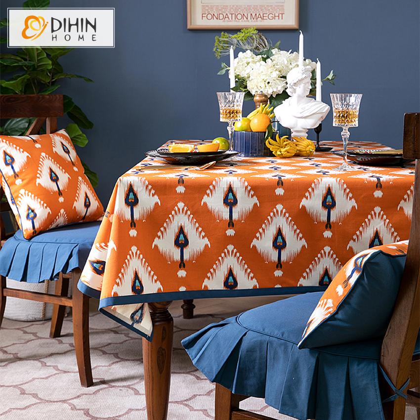 DIHIN HOME Modern Abstract Pattern Printed Tablecloth For Rectangle Tables,Custom Washed Linen Tablecloth,Handmade Rectangle Table Cover Roman Shades Curtains Window Blinds custom curtains blackout curtains curtains for living room sheer curtains curtain fabric linen curtains kitchen curtains velvet curtains pinch pleat curtains bay window curtains outdoor curtains pleated curtains floral curtains dining room curtains kitchen valances drapes for bedroom patio curtains nursery curtains grommet curtains