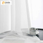 DIHIN HOME Modern Abstract White Striped Sheer Curtains,Grommet Window Curtain for Living Room ,52x63-inch,1 Panel Roman Shades Curtains Window Blinds custom curtains blackout curtains curtains for living room sheer curtains curtain fabric linen curtains kitchen curtains velvet curtains pinch pleat curtains bay window curtains outdoor curtains pleated curtains floral curtains dining room curtains kitchen valances drapes for bedroom patio curtains nursery curtains grommet curtains