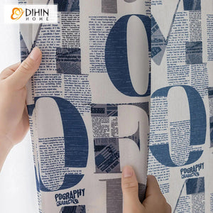 DIHIN HOME Modern Alphabet Printed,Blackout Grommet Window Curtain for Living Room,1 Panel Roman Shades Curtains Window Blinds custom curtains blackout curtains curtains for living room sheer curtains curtain fabric linen curtains kitchen curtains velvet curtains pinch pleat curtains bay window curtains outdoor curtains pleated curtains floral curtains dining room curtains kitchen valances drapes for bedroom patio curtains nursery curtains grommet curtains