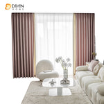 DIHIN HOME Modern Beige and Pink Thick Stitching Curtains,Grommet Window Curtain for Living Room ,52x63-inch,1 Panel Roman Shades Curtains Window Blinds custom curtains blackout curtains curtains for living room sheer curtains curtain fabric linen curtains kitchen curtains velvet curtains pinch pleat curtains bay window curtains outdoor curtains pleated curtains floral curtains dining room curtains kitchen valances drapes for bedroom patio curtains nursery curtains grommet curtains