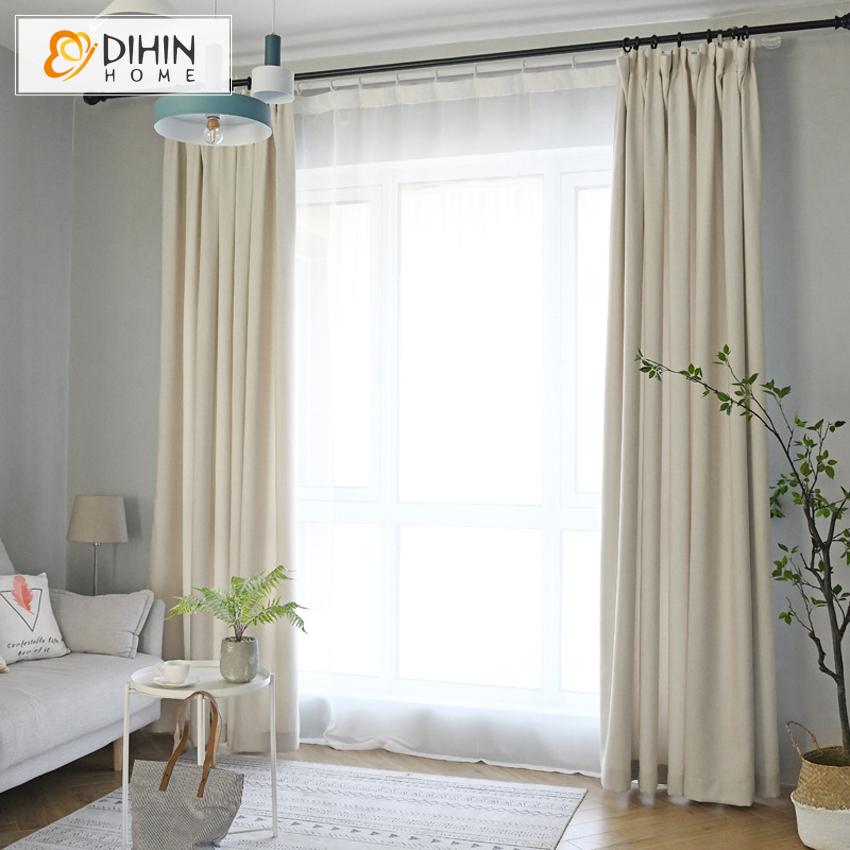 DIHIN HOME Modern Beige Color Cotton Linen Curtain ,Blackout Curtains Grommet Window Curtain for Living Room ,52x84-inch,1 Panel Roman Shades Curtains Window Blinds custom curtains blackout curtains curtains for living room sheer curtains curtain fabric linen curtains kitchen curtains velvet curtains pinch pleat curtains bay window curtains outdoor curtains pleated curtains floral curtains dining room curtains kitchen valances drapes for bedroom patio curtains nursery curtains grommet curtains