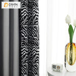 DIHIN HOME Modern Black and White Zebra Texture Jacquard,Blackout Grommet Window Curtain for Living Room ,52x63-inch,1 Panel Roman Shades Curtains Window Blinds custom curtains blackout curtains curtains for living room sheer curtains curtain fabric linen curtains kitchen curtains velvet curtains pinch pleat curtains bay window curtains outdoor curtains pleated curtains floral curtains dining room curtains kitchen valances drapes for bedroom patio curtains nursery curtains grommet curtains
