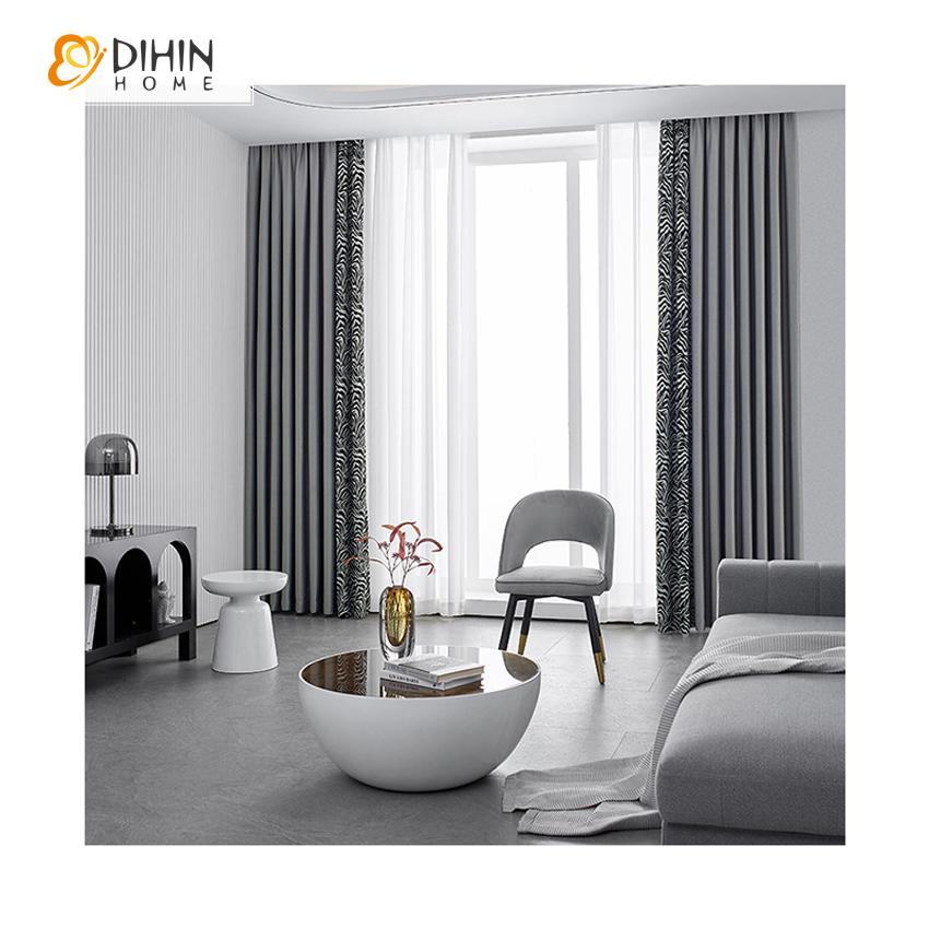 DIHIN HOME Modern Black and White Zebra Texture Jacquard,Blackout Grommet Window Curtain for Living Room ,52x63-inch,1 Panel Roman Shades Curtains Window Blinds custom curtains blackout curtains curtains for living room sheer curtains curtain fabric linen curtains kitchen curtains velvet curtains pinch pleat curtains bay window curtains outdoor curtains pleated curtains floral curtains dining room curtains kitchen valances drapes for bedroom patio curtains nursery curtains grommet curtains