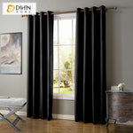 DIHIN HOME Modern Black Color Curtains,Blackout Grommet Window Curtain for Living Room ,52x63-inch,1 Panel Roman Shades Curtains Window Blinds custom curtains blackout curtains curtains for living room sheer curtains curtain fabric linen curtains kitchen curtains velvet curtains pinch pleat curtains bay window curtains outdoor curtains pleated curtains floral curtains dining room curtains kitchen valances drapes for bedroom patio curtains nursery curtains grommet curtains
