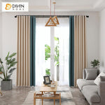 DIHIN HOME Modern Blackout Pure Color Spliced Curtains，Blackout Grommet Window Curtain for Living Room ,52x63-inch,1 Panel Roman Shades Curtains Window Blinds custom curtains blackout curtains curtains for living room sheer curtains curtain fabric linen curtains kitchen curtains velvet curtains pinch pleat curtains bay window curtains outdoor curtains pleated curtains floral curtains dining room curtains kitchen valances drapes for bedroom patio curtains nursery curtains grommet curtains