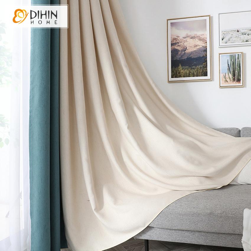 DIHIN HOME Modern Blackout Pure Color Spliced Curtains，Blackout Grommet Window Curtain for Living Room ,52x63-inch,1 Panel Roman Shades Curtains Window Blinds custom curtains blackout curtains curtains for living room sheer curtains curtain fabric linen curtains kitchen curtains velvet curtains pinch pleat curtains bay window curtains outdoor curtains pleated curtains floral curtains dining room curtains kitchen valances drapes for bedroom patio curtains nursery curtains grommet curtains