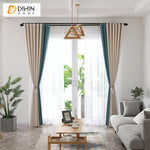 DIHIN HOME Modern Blackout Pure Color Spliced Curtains，Blackout Grommet Window Curtain for Living Room ,52x63-inch,1 Panel Roman Shades Curtains Window Blinds custom curtains blackout curtains curtains for living room sheer curtains curtain fabric linen curtains kitchen curtains velvet curtains pinch pleat curtains bay window curtains outdoor curtains pleated curtains floral curtains dining room curtains kitchen valances drapes for bedroom patio curtains nursery curtains grommet curtains