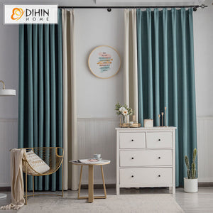 DIHIN HOME Modern Blue and Beige Color Printed,Blackout Grommet Window Curtain for Living Room ,52x63-inch,1 Panel Roman Shades Curtains Window Blinds custom curtains blackout curtains curtains for living room sheer curtains curtain fabric linen curtains kitchen curtains velvet curtains pinch pleat curtains bay window curtains outdoor curtains pleated curtains floral curtains dining room curtains kitchen valances drapes for bedroom patio curtains nursery curtains grommet curtains