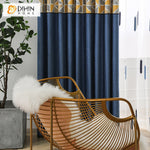DIHIN HOME Modern Blue and Grey Embroidered Curtains,Grommet Window Curtain for Living Room,52x63-inch,1 Panel Roman Shades Curtains Window Blinds custom curtains blackout curtains curtains for living room sheer curtains curtain fabric linen curtains kitchen curtains velvet curtains pinch pleat curtains bay window curtains outdoor curtains pleated curtains floral curtains dining room curtains kitchen valances drapes for bedroom patio curtains nursery curtains grommet curtains