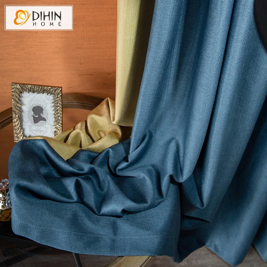 DIHIN HOME Modern Blue and Yellow Color Printed,Blackout Grommet Window Curtain for Living Room ,52x63-inch,1 Panel Roman Shades Curtains Window Blinds custom curtains blackout curtains curtains for living room sheer curtains curtain fabric linen curtains kitchen curtains velvet curtains pinch pleat curtains bay window curtains outdoor curtains pleated curtains floral curtains dining room curtains kitchen valances drapes for bedroom patio curtains nursery curtains grommet curtains