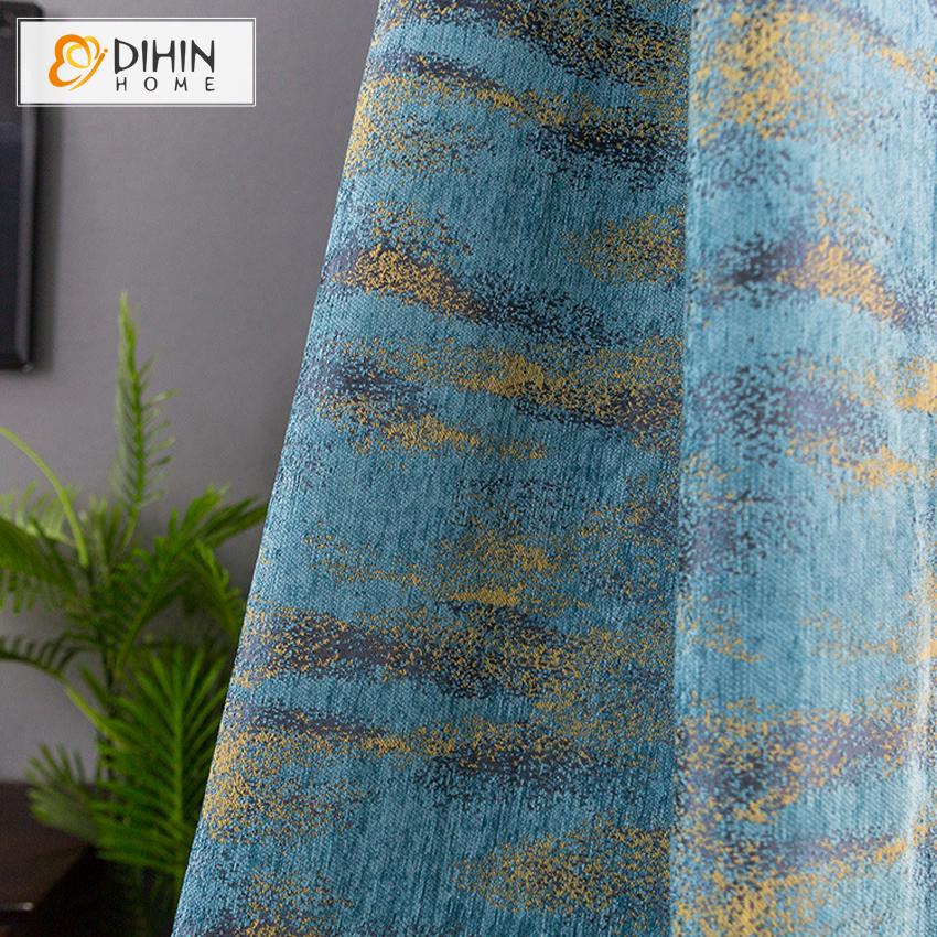 DIHIN HOME Modern Blue Color Abstract Pattern Curtains,Blackout Grommet Window Curtain for Living Room ,52x63-inch,1 Panel Roman Shades Curtains Window Blinds custom curtains blackout curtains curtains for living room sheer curtains curtain fabric linen curtains kitchen curtains velvet curtains pinch pleat curtains bay window curtains outdoor curtains pleated curtains floral curtains dining room curtains kitchen valances drapes for bedroom patio curtains nursery curtains grommet curtains